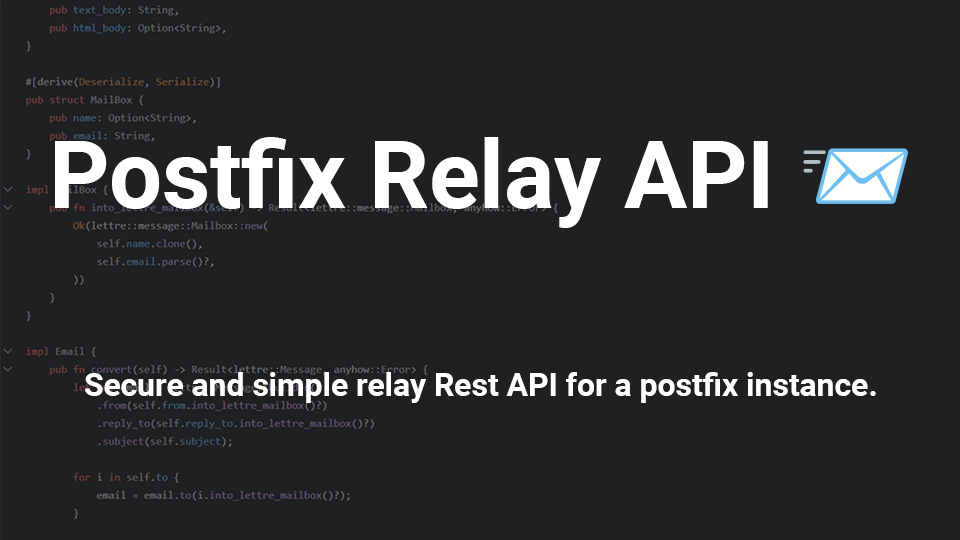 Postfix Relay API